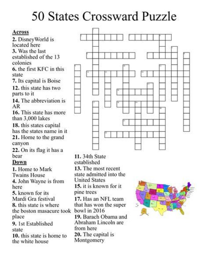 Mad state Crossword Clue
