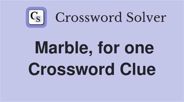 Marble material Crossword Clue