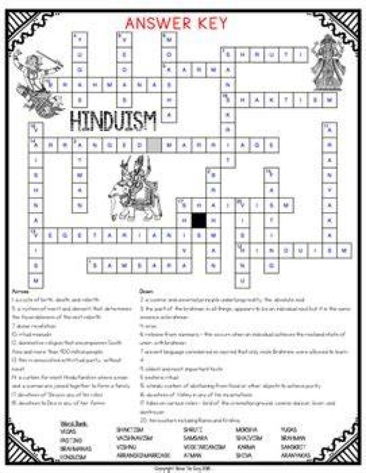 Master of death, in Hinduism Crossword Clue