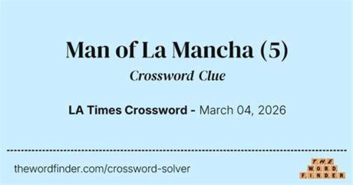 Men of La Mancha Crossword Clue