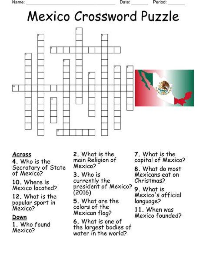 Mexico’s national flower Crossword Clue