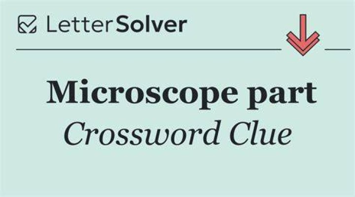 Microscope part Crossword Clue