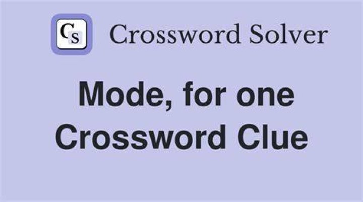 Mode, on a menu Crossword Clue