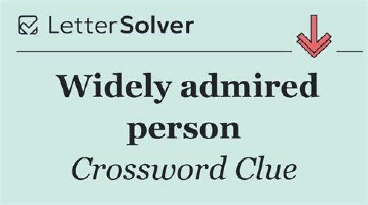 Much-admired person Crossword Clue