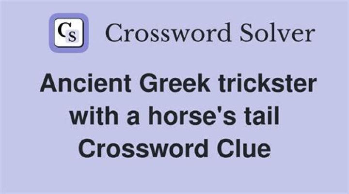 Mythological being with a horse’s tail Crossword Clue