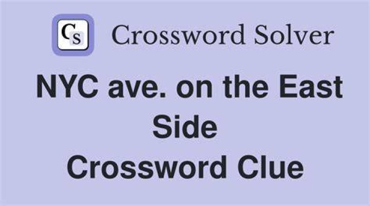 N.Y.C. ave. east of Park Crossword Clue