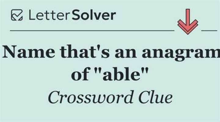 Name that’s an anagram of THE BAR Crossword Clue
