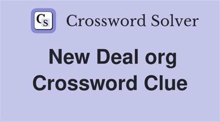 New Deal org. Crossword Clue