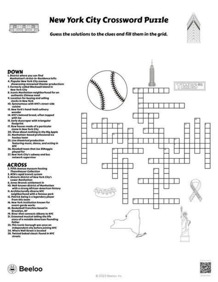 New York City Crossword Clue
