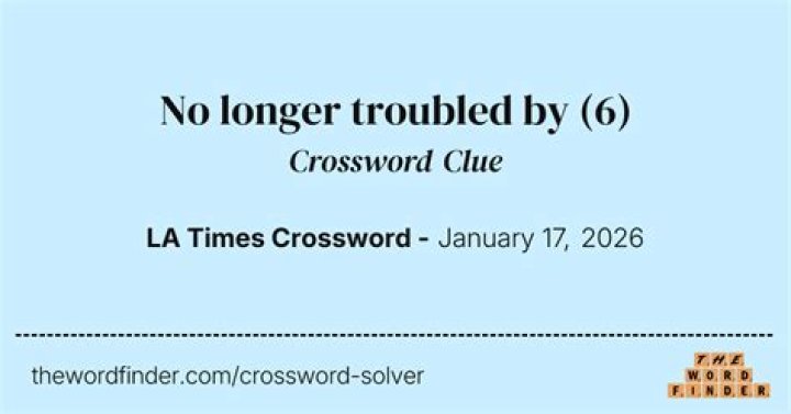 No longer feeling Crossword Clue