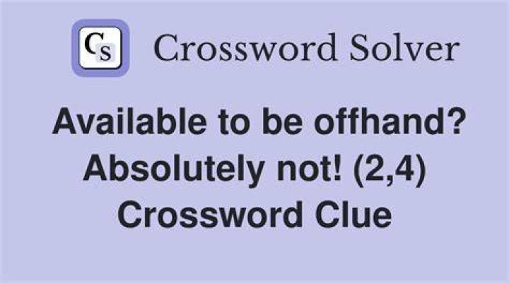 Not always available Crossword Clue