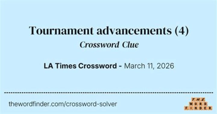 Number in a tournament Crossword Clue