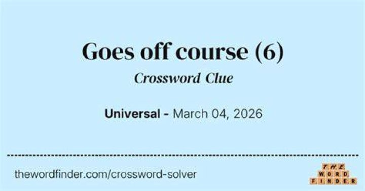 Off course Crossword Clue