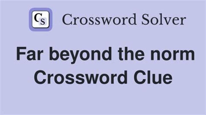 One straying from the norm Crossword Clue