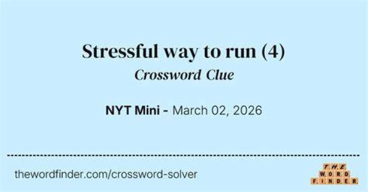 One way to run Crossword Clue