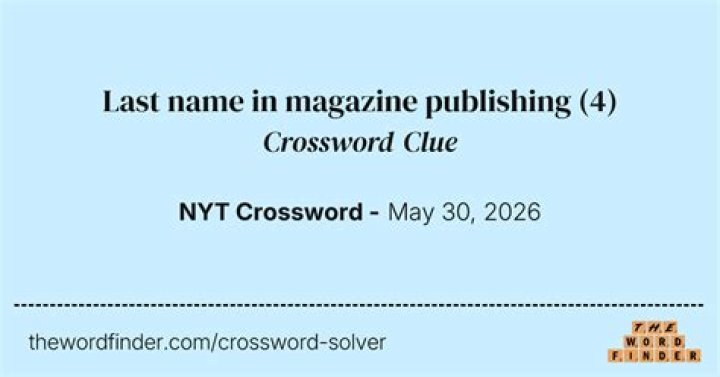 Onetime nickname in magazine publishing Crossword Clue