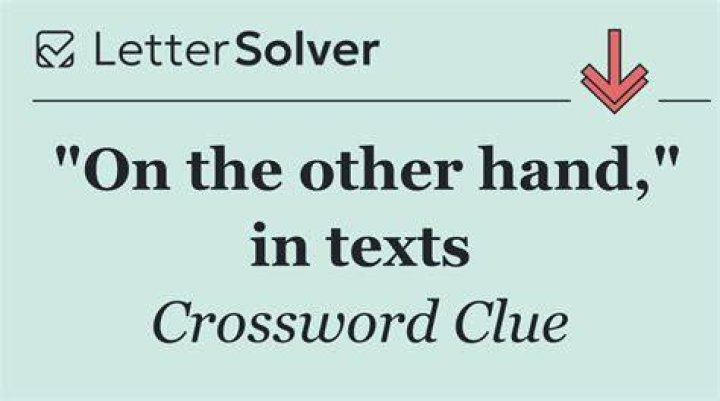Other hand Crossword Clue