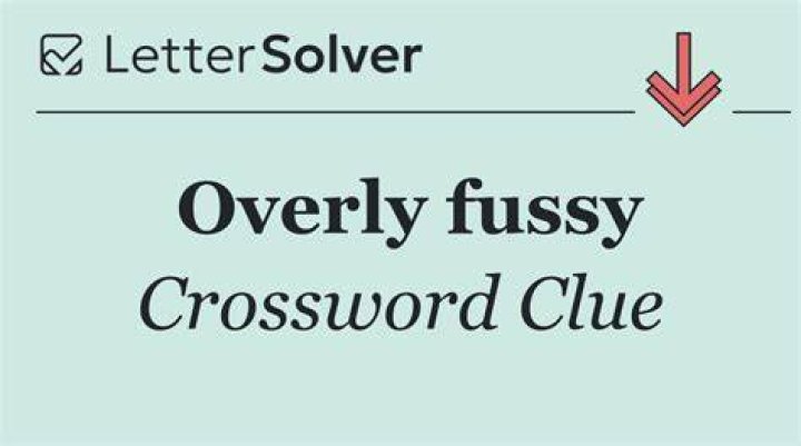 Overly fussy, say Crossword Clue