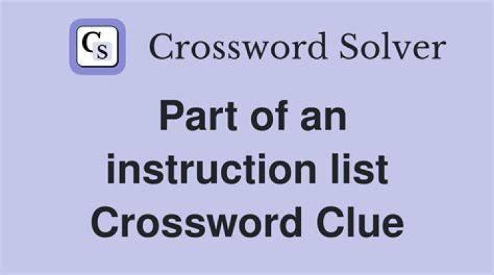Part 2 of the instruction Crossword Clue