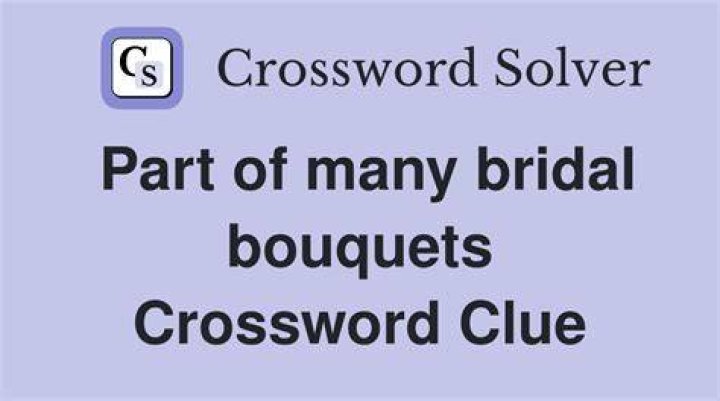 Part of many a corsage Crossword Clue