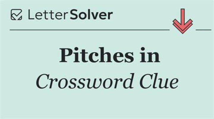 Pitches in Crossword Clue