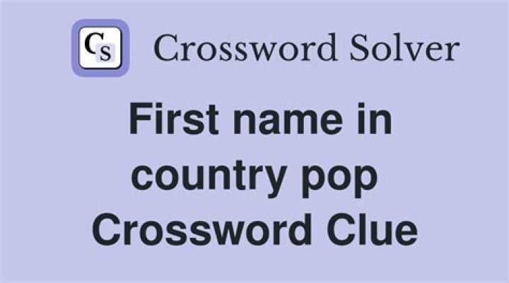 Pop star with country roots, say Crossword Clue
