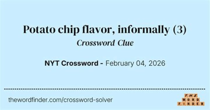 Potato chip, in England Crossword Clue