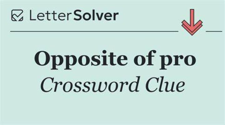Pro’s opposite Crossword Clue