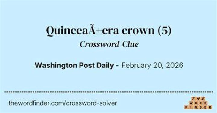 Quinceañera honoree Crossword Clue