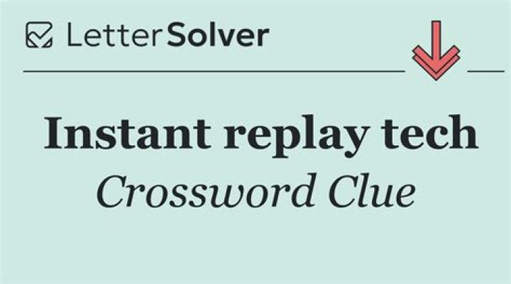 Replay tech. Crossword Clue