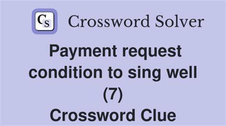 Request for payment Crossword Clue