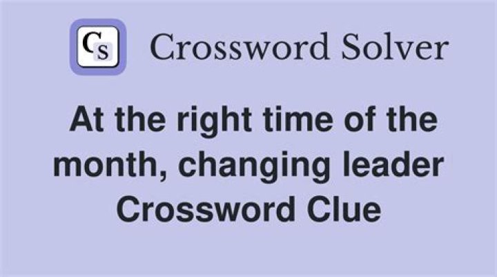 Right on time Crossword Clue