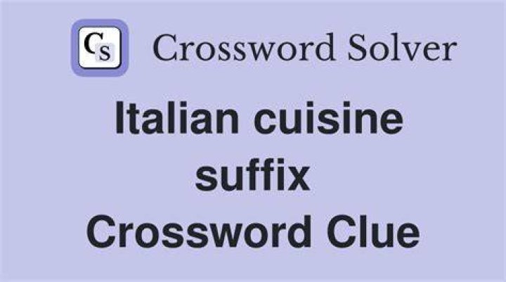 Ristorante suffix Crossword Clue
