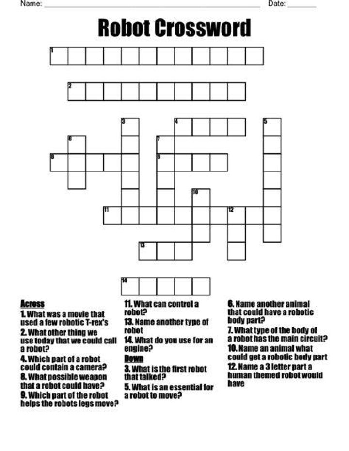 Robot sound Crossword Clue