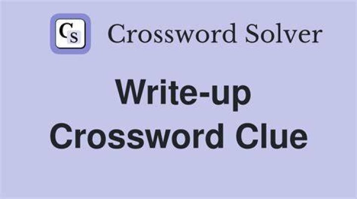 Rough write-up Crossword Clue