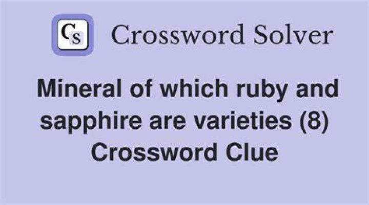 Ruby and sapphire Crossword Clue
