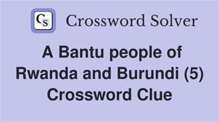 Rwanda minority Crossword Clue