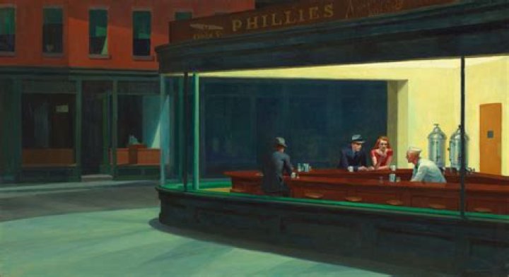Scene in Edward Hopper’s “Nighthawks” Crossword Clue