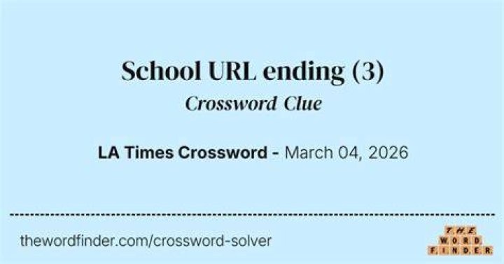 School website ending Crossword Clue