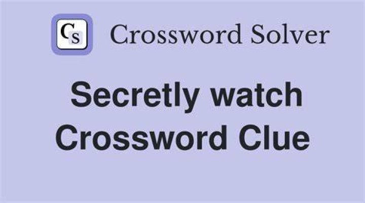 Secretly watch Crossword Clue