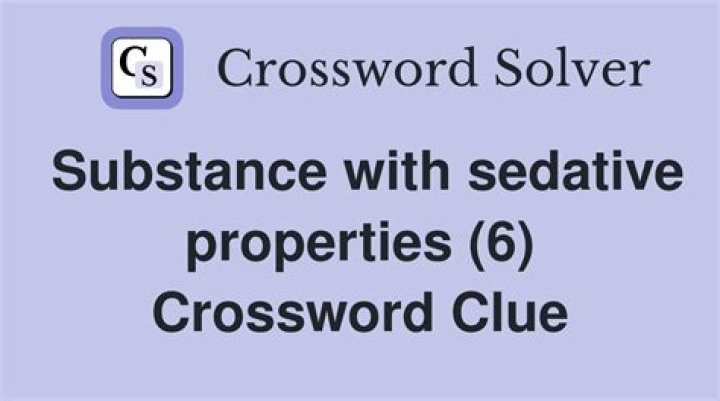 Sedative, for short Crossword Clue