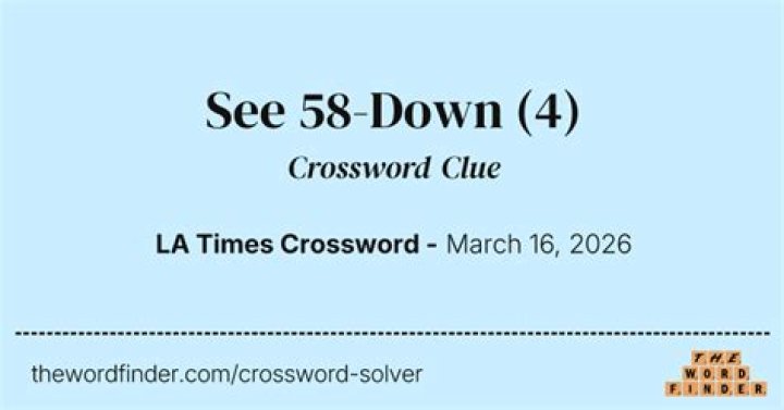 See 59-Down Crossword Clue