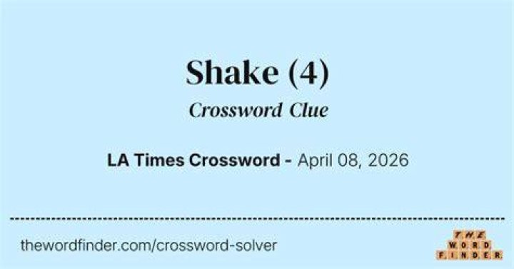 Shake a little Crossword Clue