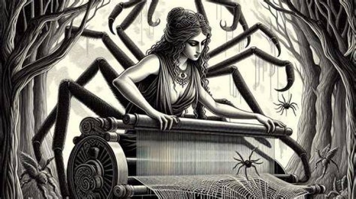 She turned Arachne into a spider after losing a weaving contest Crossword Clue