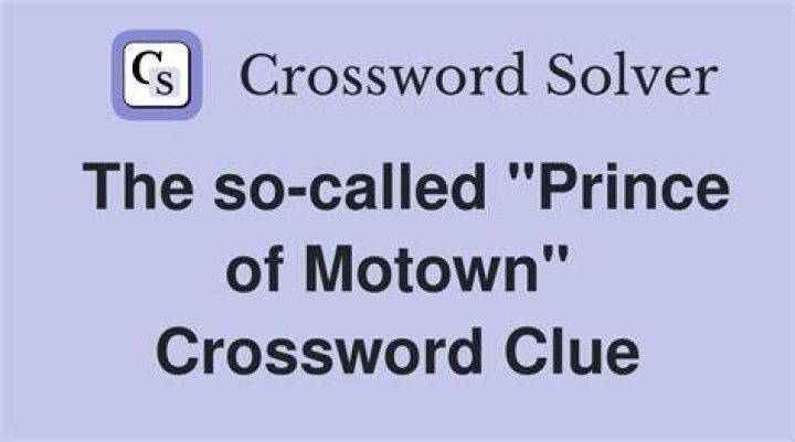 Singer nicknamed the Prince of Motown Crossword Clue