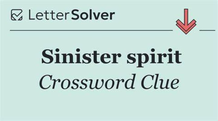 Sinister look Crossword Clue