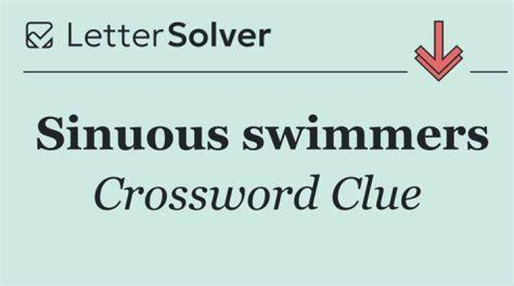 Sinuous swimmer Crossword Clue