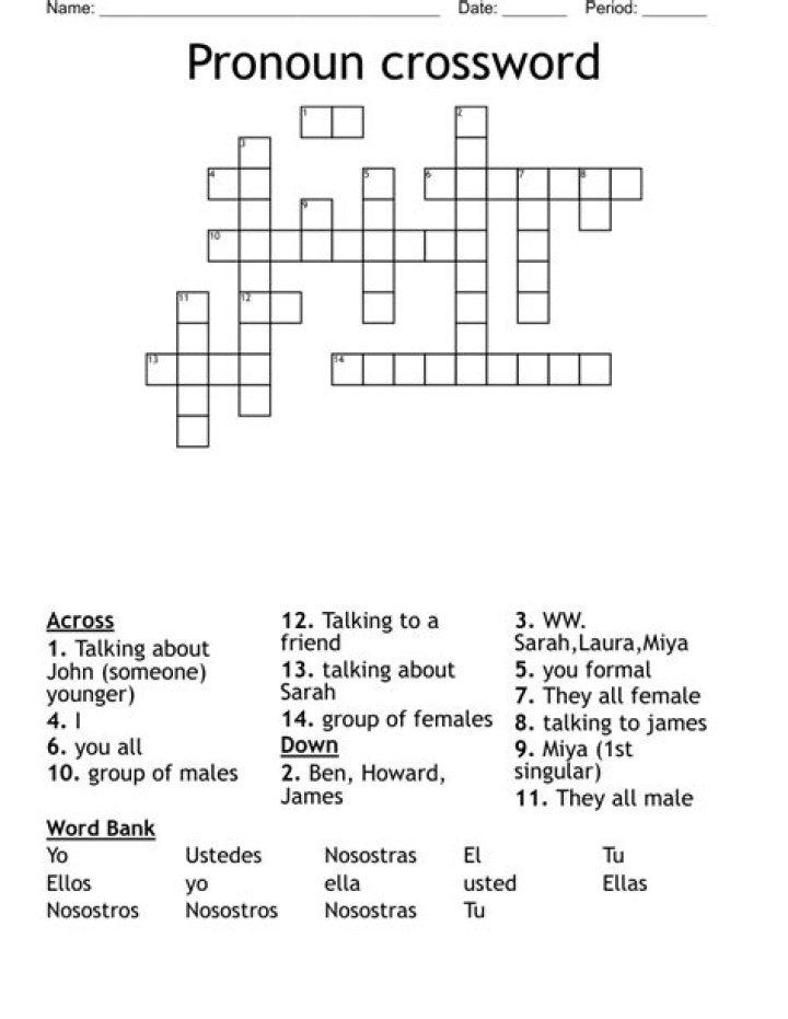 Slangy pronoun Crossword Clue