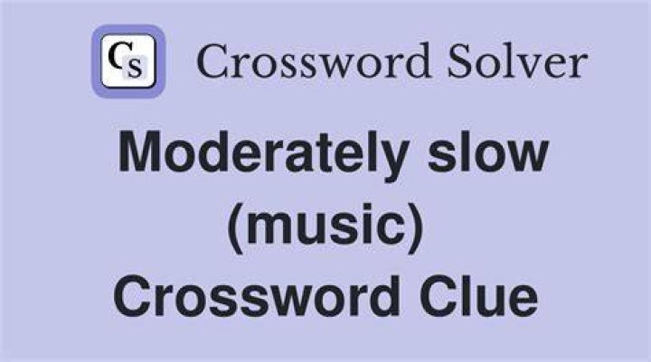 Slow, in music Crossword Clue