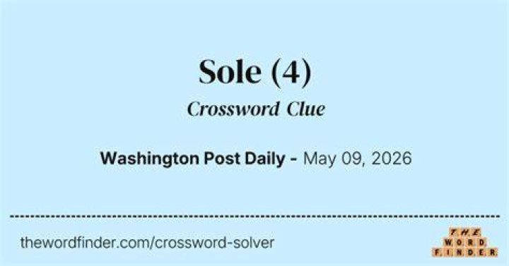 Sole Crossword Clue